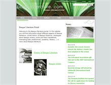 Tablet Screenshot of basqueliterature.com